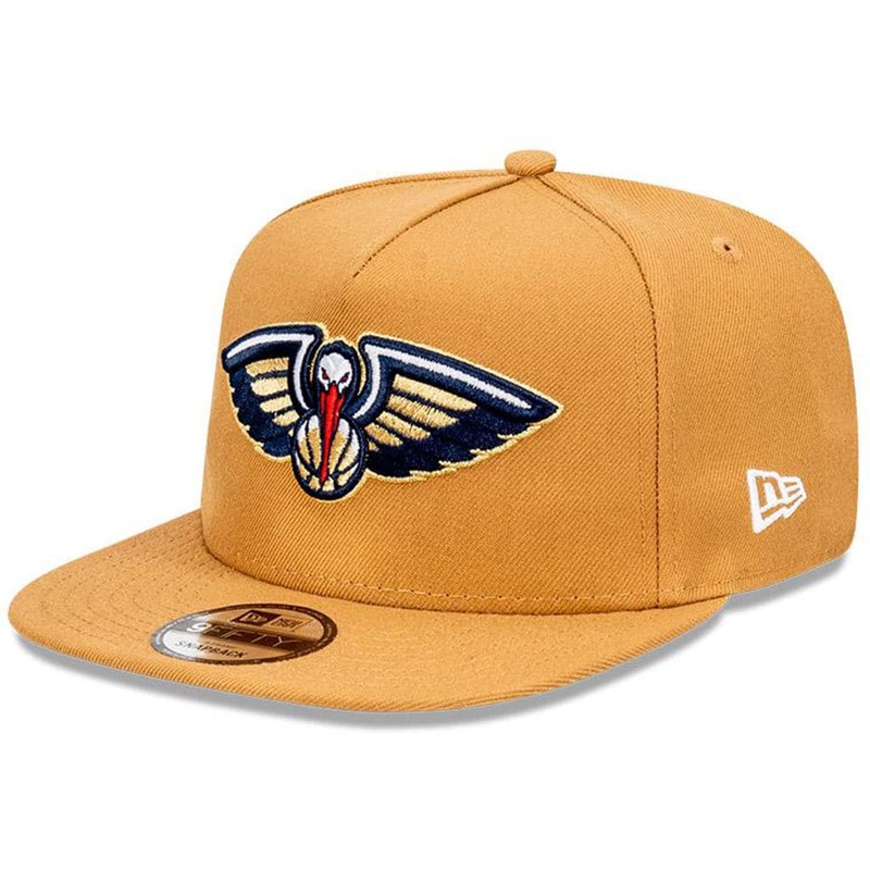 New Orleans Pelicans New Era NBA Team 9FIFTY A-Frame Snapback Hat – Wheat