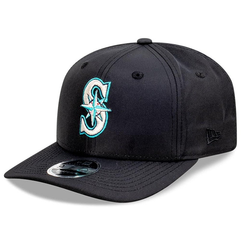 Seattle Mariners New Era MLB Team Prolight 9FIFTY OF Pre-Curved Snapback Hat – Black