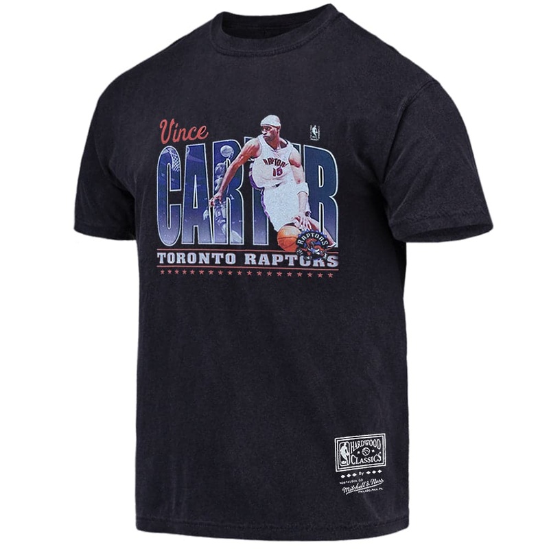 Vince Carter Toronto Raptors Mitchell & Ness NBA Photo Real Vintage T-Shirt – Faded Black
