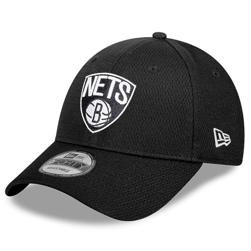Brooklyn Nets New Era NBA Alt Dash Mesh 9FORTY Snapback Hat – Black