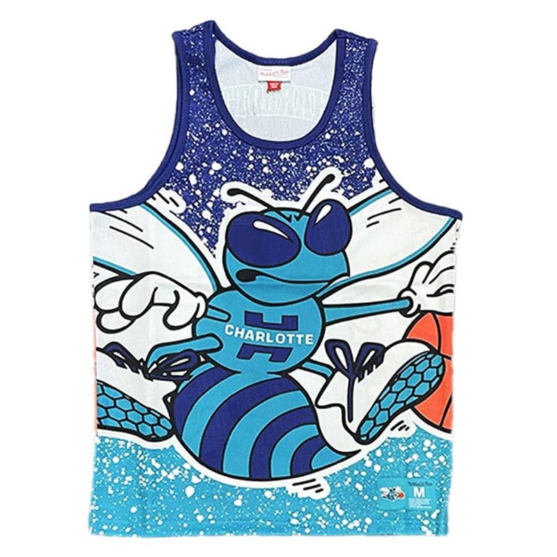 Charlotte Hornets Mitchell & Ness NBA Jumbotron Subliminated Tank Top