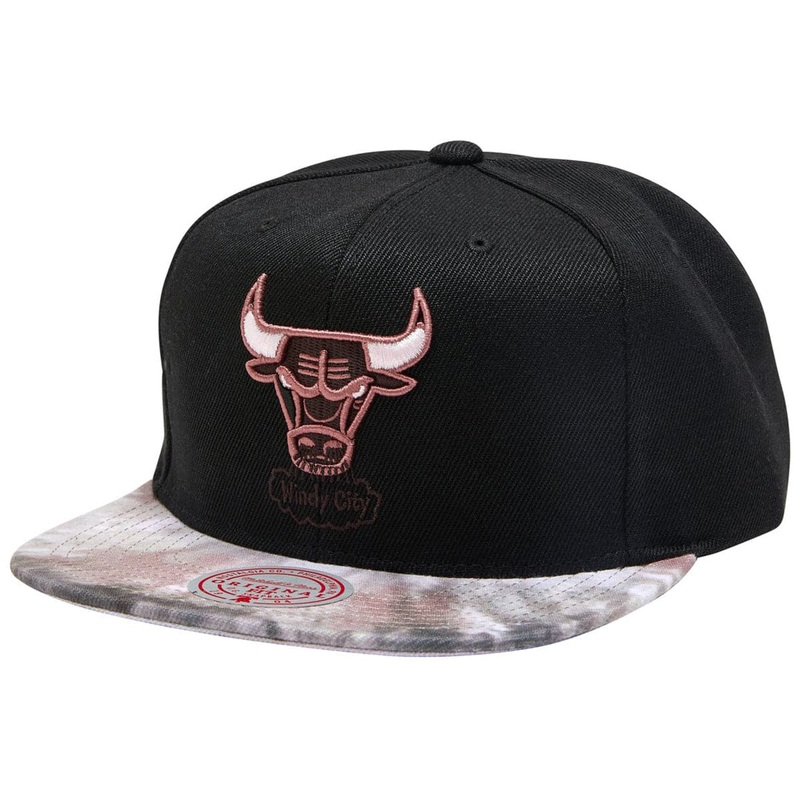 Chicago Bulls Mitchell & Ness NBA HWC Blizted Snapback Hat – Black