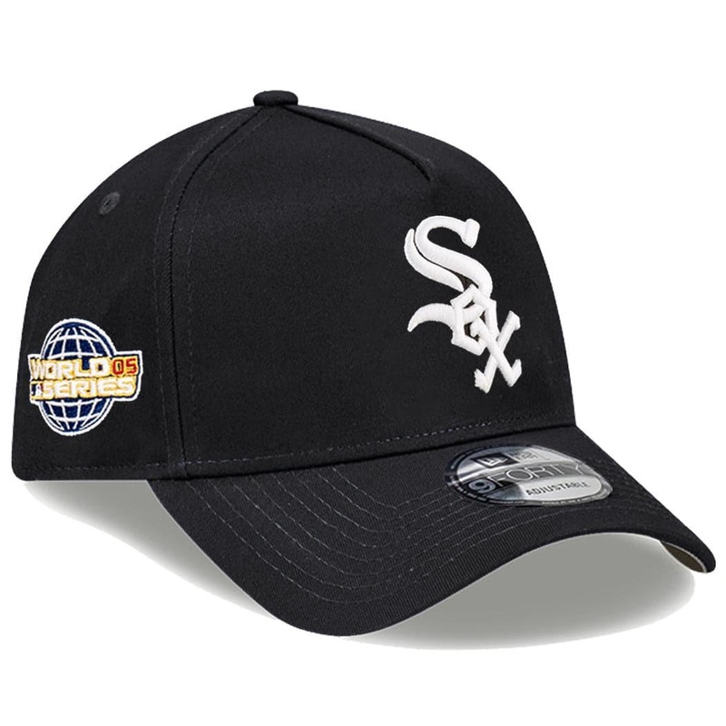 Chicago White Sox New Era MLB World Series 9FORTY A-Frame Curve Snapback Hat – Black