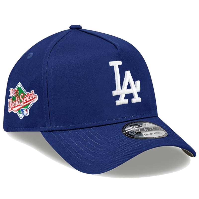 Los Angeles Dodgers New Era MLB 88 World Series Patch 9FORTY A-Frame Curve Snapback Hat – Blue