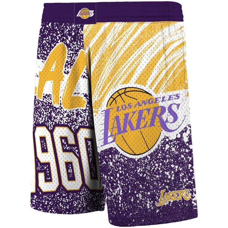 Los Angeles Lakers Mitchell & Ness NBA Jumbotron Subliminated Shorts