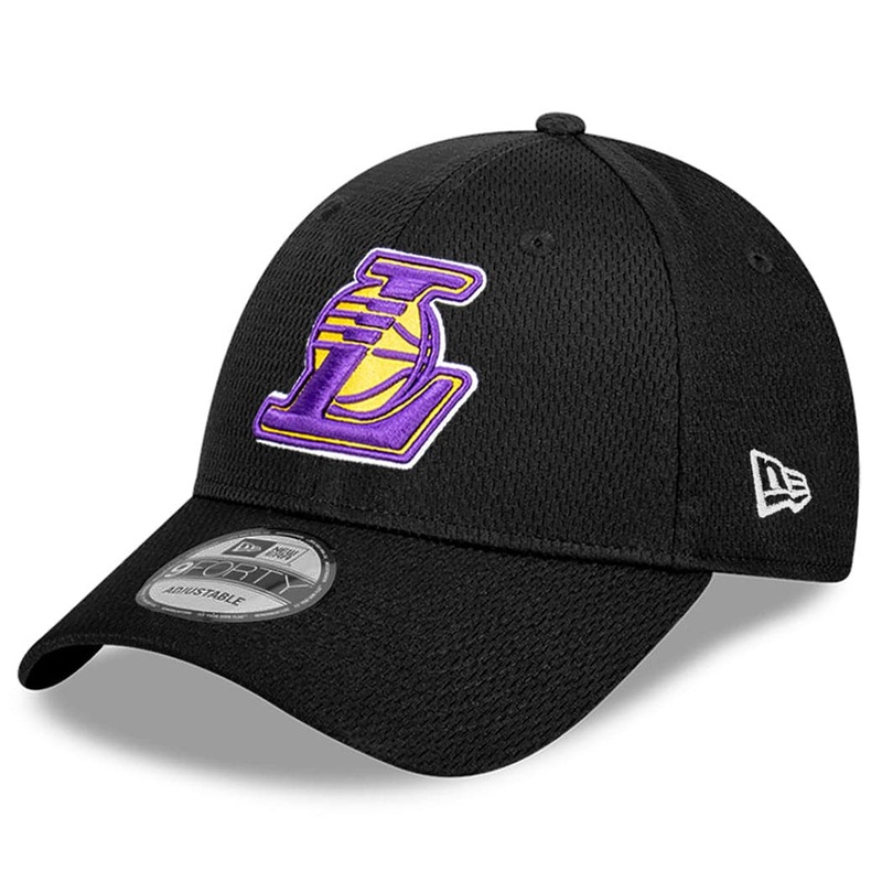 Los Angeles Lakers New Era NBA Alt Dash Mesh 9FORTY Snapback Hat – Black