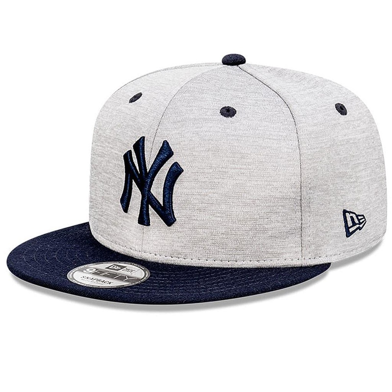 New York Yankees New Era MLB Shadow Tech 2 Tone 9FIFTY Snapback Hat – Grey/Navy