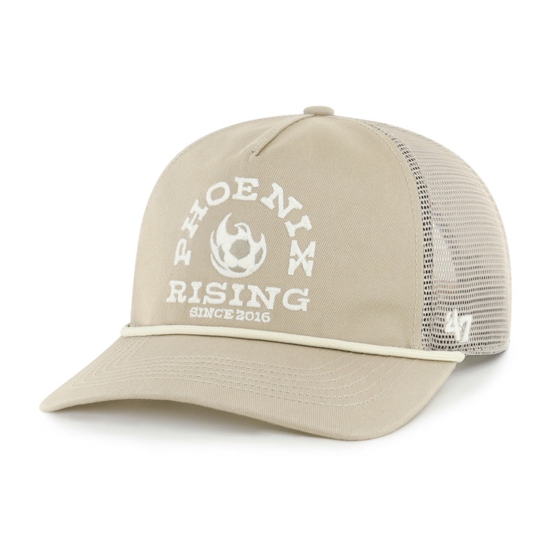 Phoenix Rising ’47 Ranchero Hitch Snapback Trucker Hat – Tan
