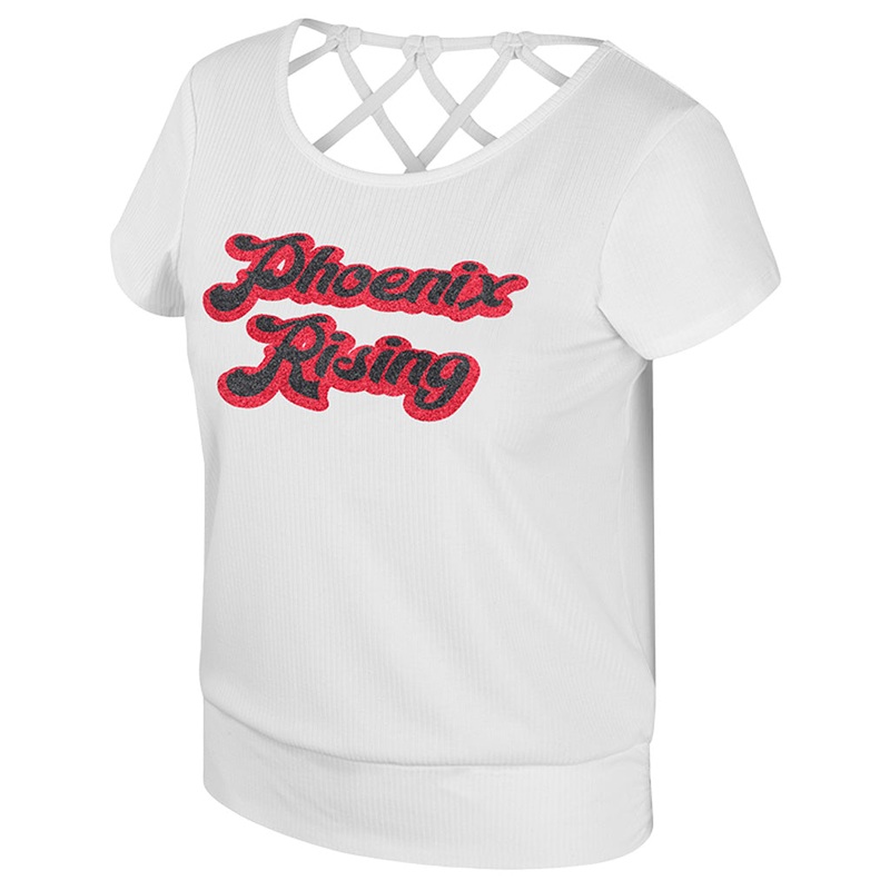 Phoenix Rising Women’s Colosseum Sublime Ribbed Fashion Top – White