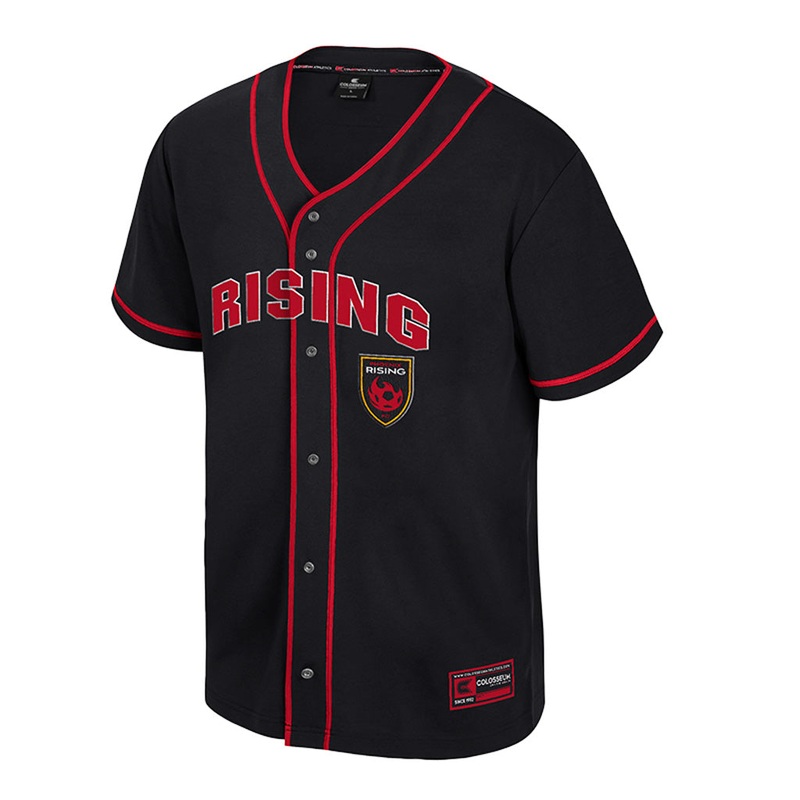 Phoenix Rising Youth Colosseum Detonation Baseball Jersey – Black