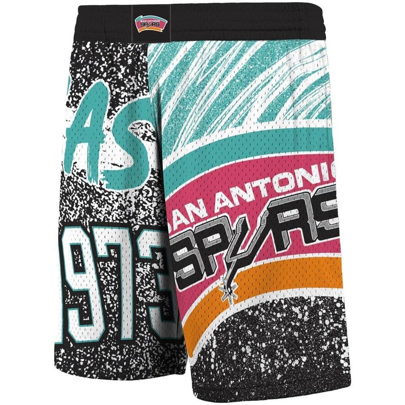 San Antonio Spurs Mitchell & Ness NBA Jumbotron Subliminated Shorts