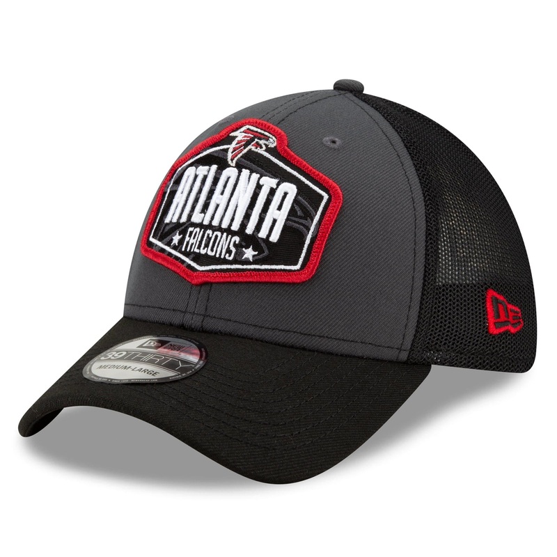 Atlanta Falcons New Era 2021 NFL Draft 39THIRTY Flex Fit Curve Hat – Graphite