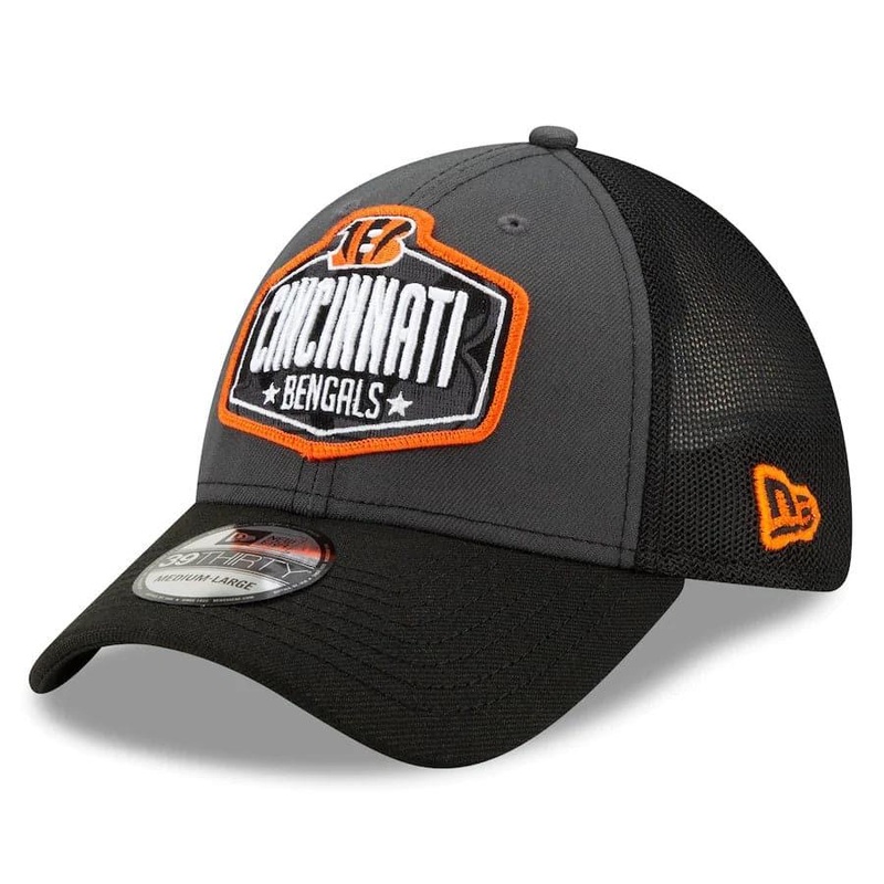 Cincinnati Bengals New Era 2021 NFL Draft 39THIRTY Flex Fit Curve Hat – Graphite
