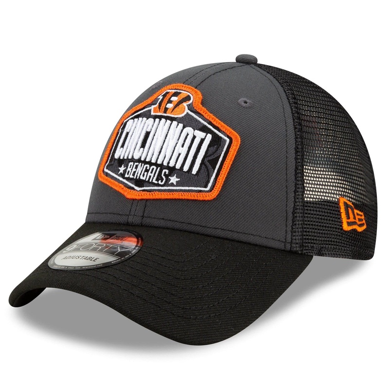 Cincinnati Bengals New Era 2021 NFL Draft 9FORTY Snapback Curve Hat – Graphite