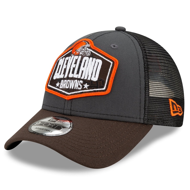 Cleveland Browns New Era 2021 NFL Draft 9FORTY Snapback Curve Hat – Graphite