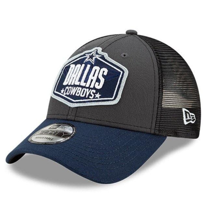 Dallas Cowboys New Era 2021 NFL Draft 9FORTY Snapback Curve Hat – Graphite