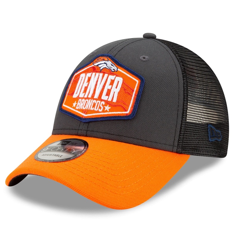 Denver Broncos New Era 2021 NFL Draft 9FORTY Snapback Curve Hat – Graphite