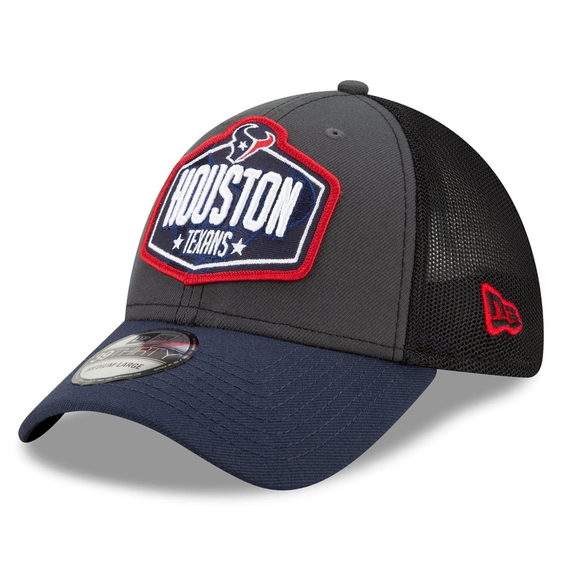 Houston Texans New Era 2021 NFL Draft 39THIRTY Flex Fit Curve Hat – Graphite