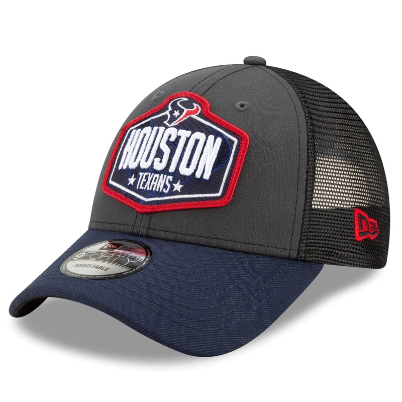 Houston Texans New Era 2021 NFL Draft 9FORTY Snapback Curve Hat – Graphite
