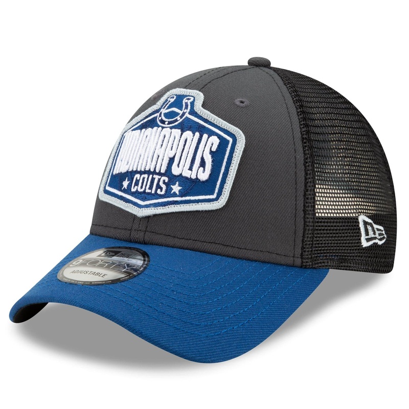 Indianapolis Colts New Era 2021 NFL Draft 9FORTY Snapback Curve Hat – Graphite