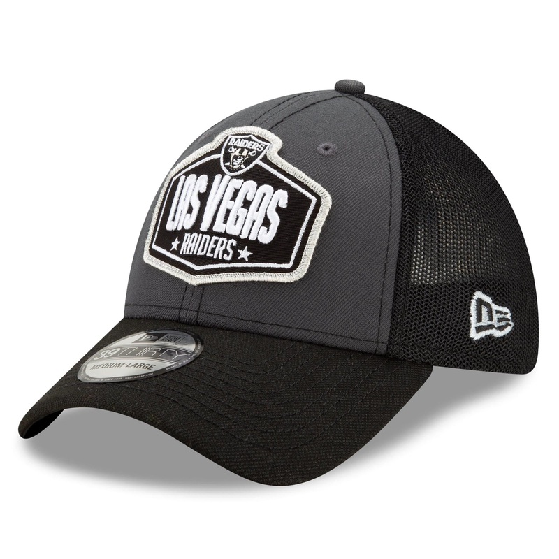 Las Vegas Raiders New Era 2021 NFL Draft 39THIRTY Flex Fit Curve Hat – Graphite