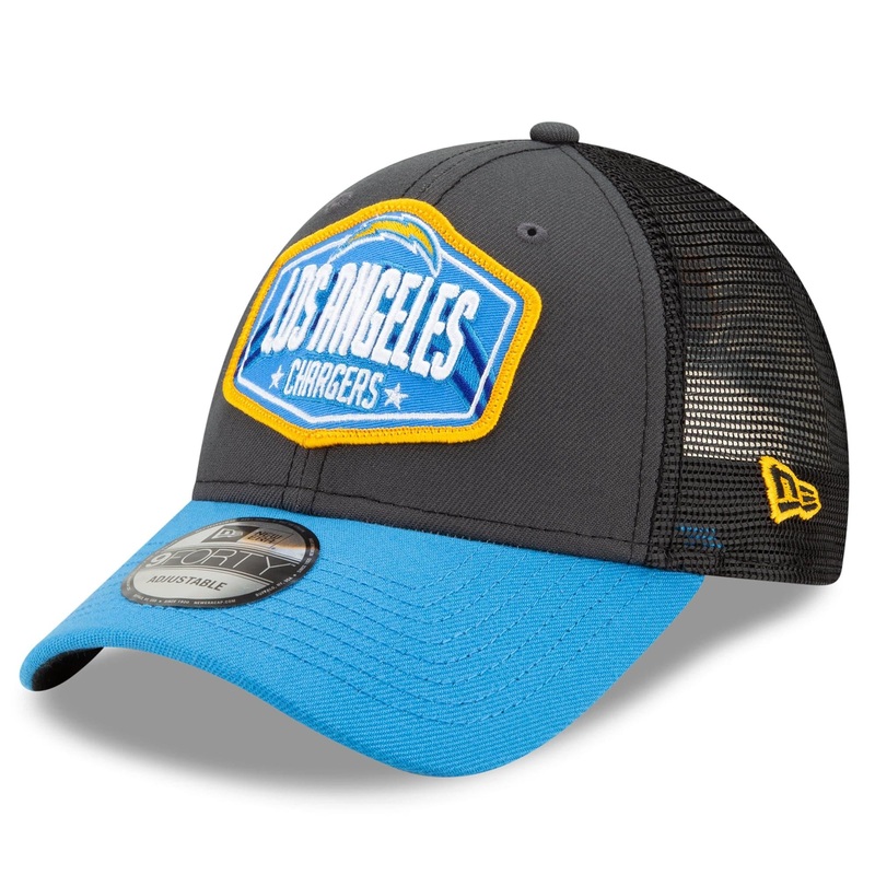 Los Angeles Chargers New Era 2021 NFL Draft 9FORTY Snapback Curve Hat – Graphite