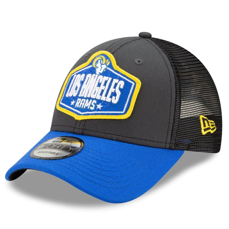 Los Angeles Rams New Era 2021 NFL Draft 9FORTY Snapback Curve Hat – Graphite