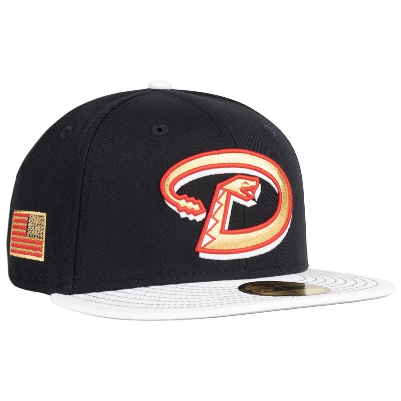 MLB Arizona Diamondbacks New Era Gold Medal 59FIFTY Fitted Hat – Navy