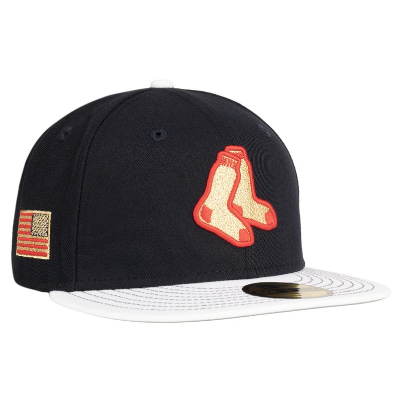 MLB Boston Red Sox New Era Gold Medal 59FIFTY Fitted Hat – Navy