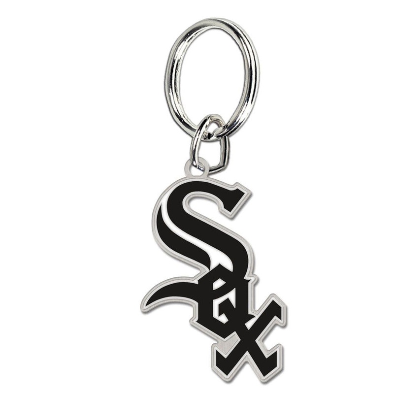 MLB Chicago White Sox WinCraft Cloisonne Logo Keychain – Black
