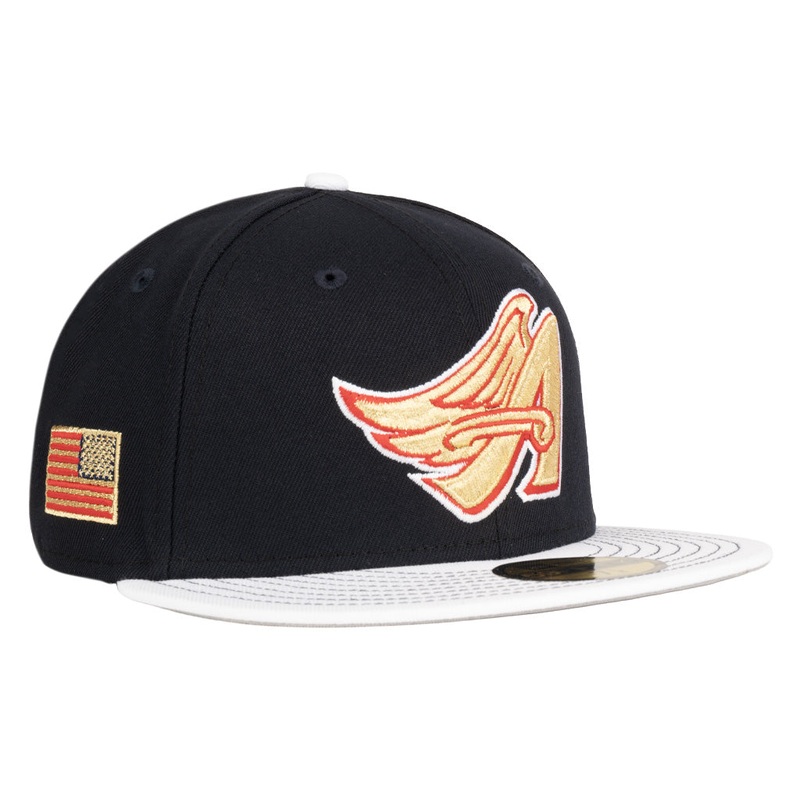 MLB Los Angeles Angels New Era Gold Medal 59FIFTY Fitted Hat – Navy