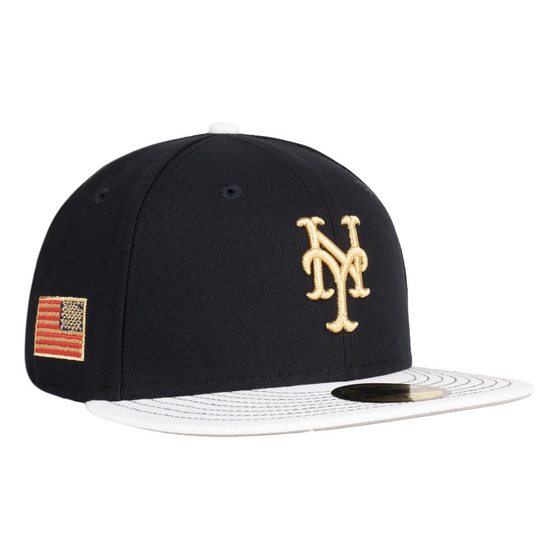 MLB New York Mets New Era Gold Medal 59FIFTY Fitted Hat – Navy
