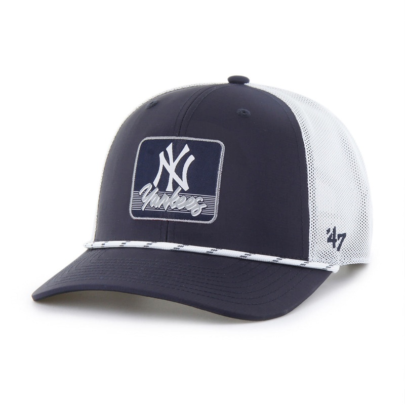 MLB New York Yankees ’47 Scratch Brrr Trucker Snapback Hat – Navy