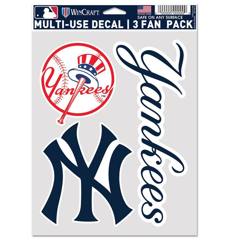 MLB New York Yankees WinCraft 6″ x 8″ 3-pack Decal – Navy