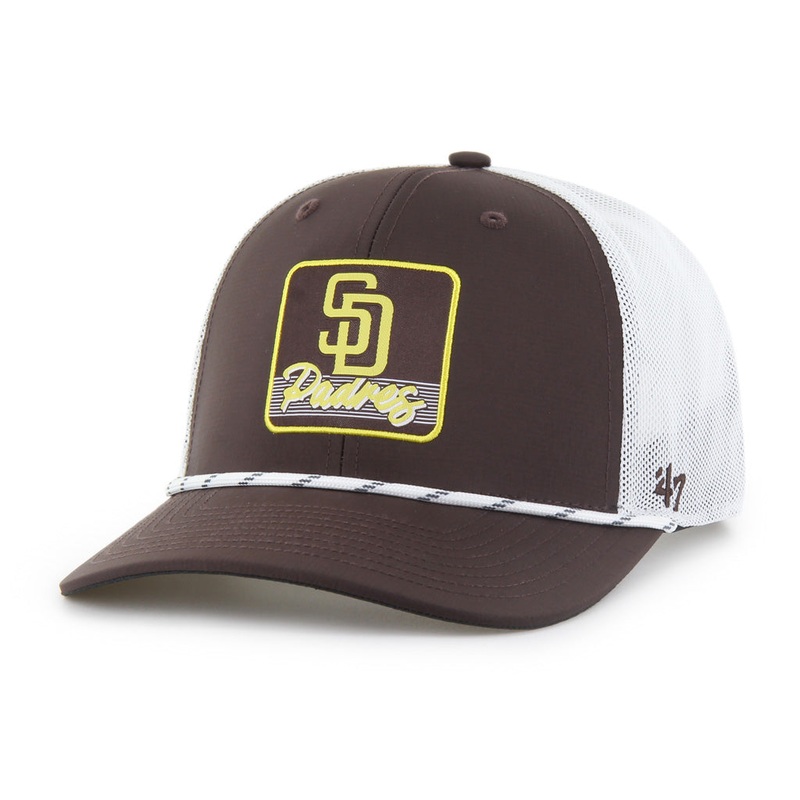MLB San Diego Padres ’47 Scratch Brrr Trucker Snapback Hat – Brown