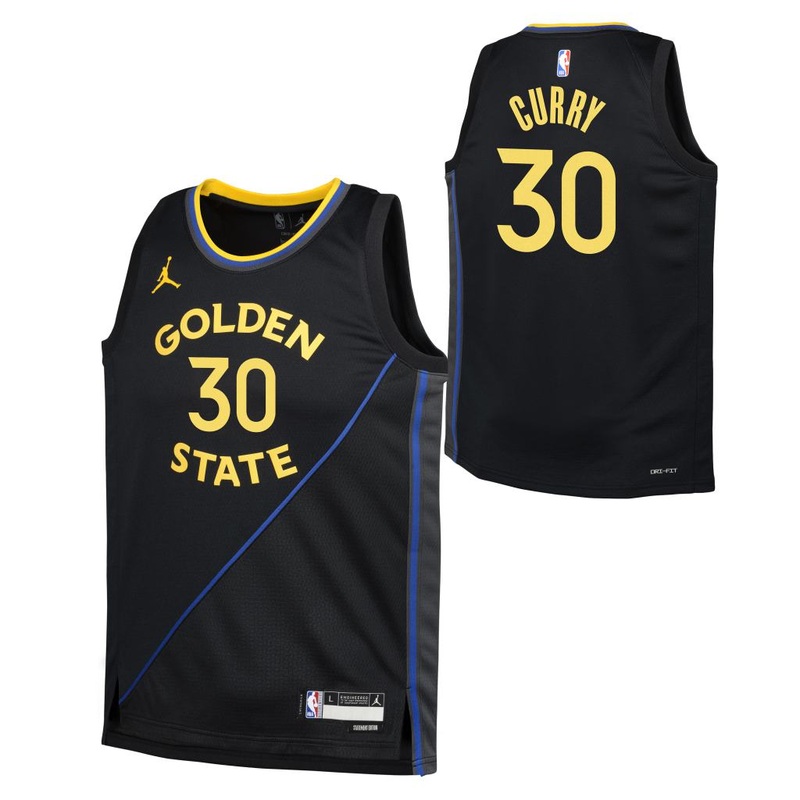 NBA Golden State Warriors Steph Curry Youth Jordan 2024/25 Statement Swingman Jersey – Black