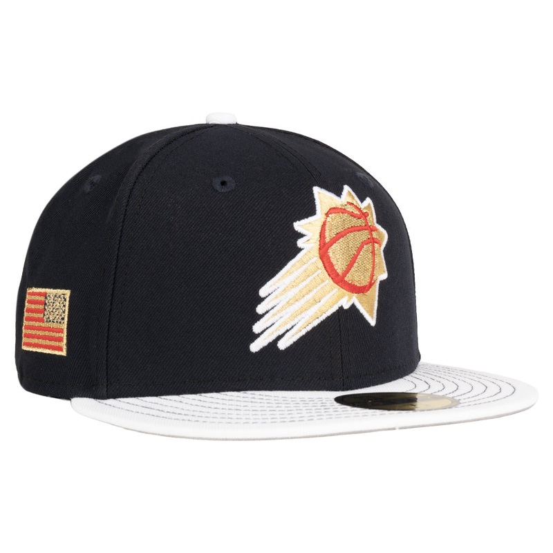 NBA Phoenix Suns New Era Gold Medal 59FIFTY Fitted Hat – Navy