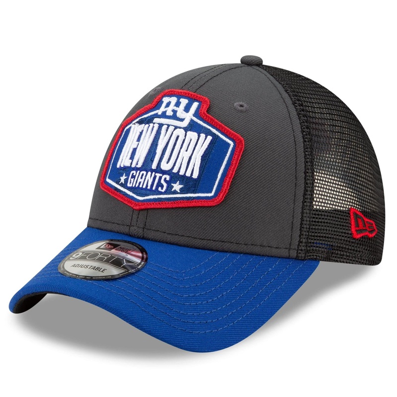 New York Giants New Era 2021 NFL Draft 9FORTY Snapback Curve Hat – Graphite