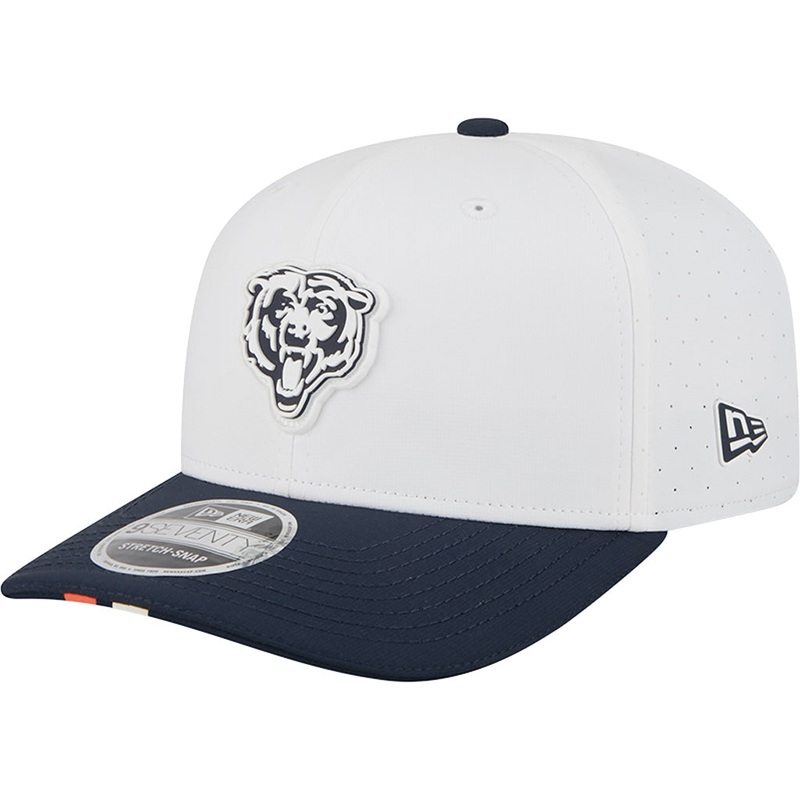 NFL Chicago Bears New Era 2025 Training 9SEVENTY Stretch-Snapback Hat – White