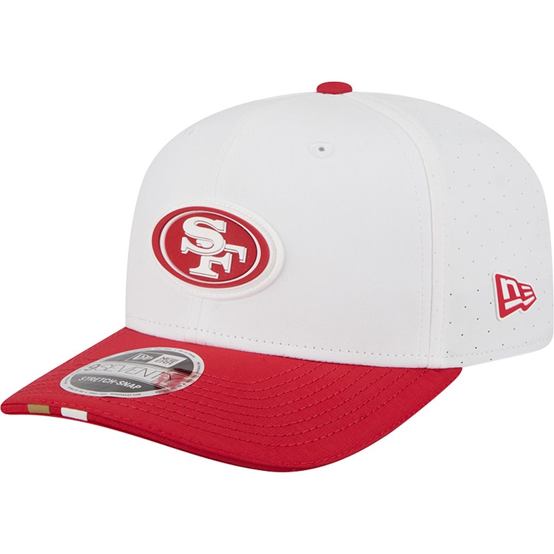 NFL San Francisco 49ers New Era 2025 Training 9SEVENTY Stretch-Snapback Hat – White
