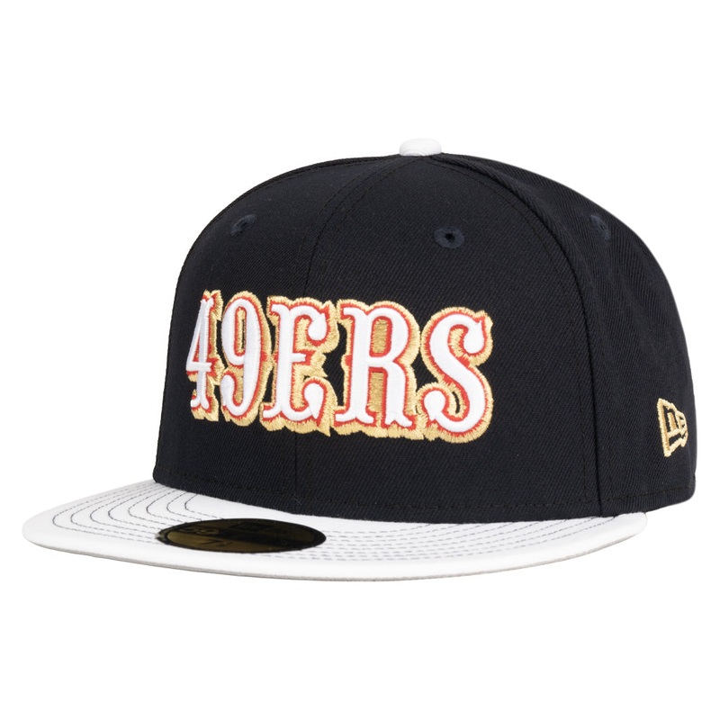 NFL San Francisco 49ers New Era Gold Medal 59FIFTY Fitted Hat – Navy