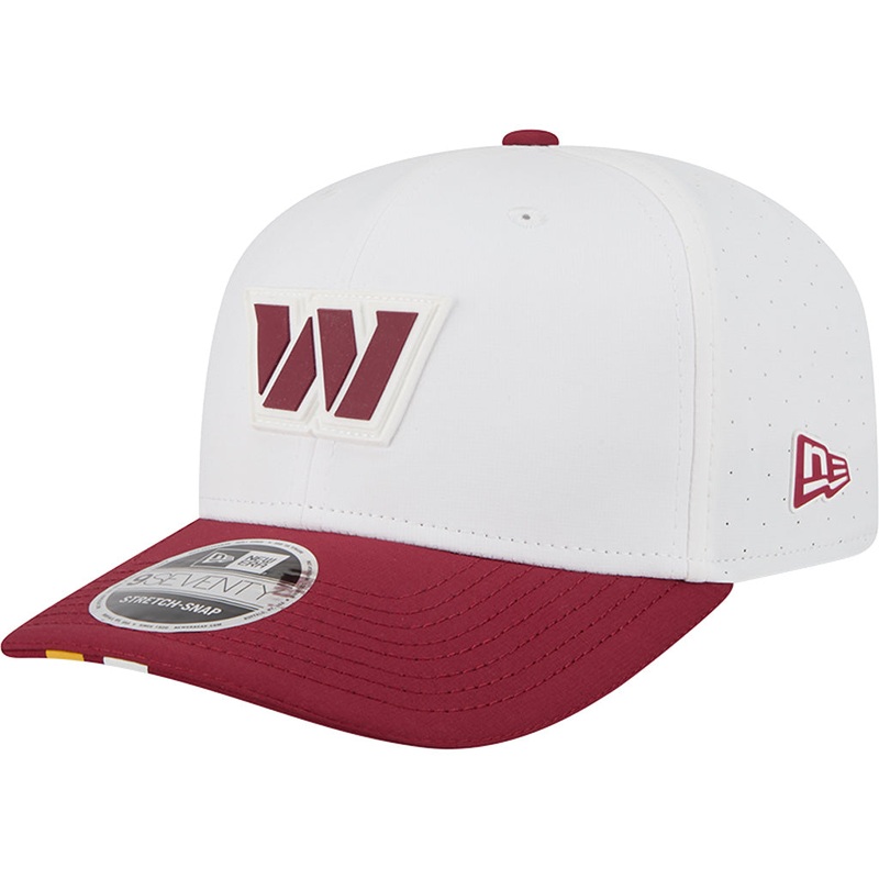NFL Washington Commanders New Era 2025 Training 9SEVENTY Stretch-Snapback Hat – White