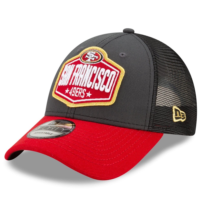 San Francisco 49ers New Era 2021 NFL Draft 9FORTY Snapback Curve Hat – Graphite