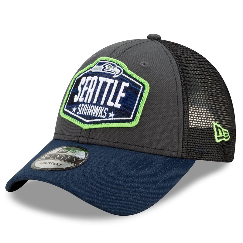 Seattle Seahawks New Era 2021 NFL Draft 9FORTY Snapback Curve Hat – Graphite