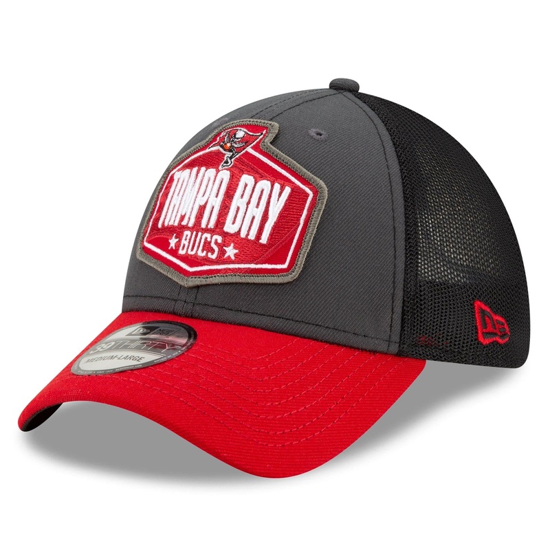 Tampa Bay Buccaneers New Era 2021 NFL Draft 39THIRTY Flex Fit Curve Hat – Graphite
