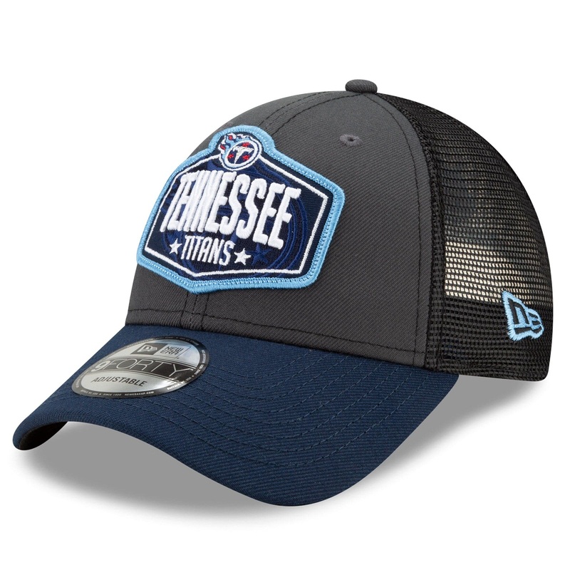 Tennessee Titans New Era 2021 NFL Draft 9FORTY Snapback Curve Hat – Graphite