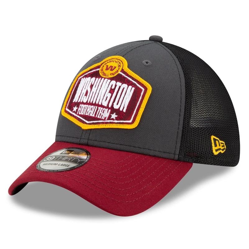 Washington Football Team New Era 2021 NFL Draft 39THIRTY Flex Fit Curve Hat – Graphite