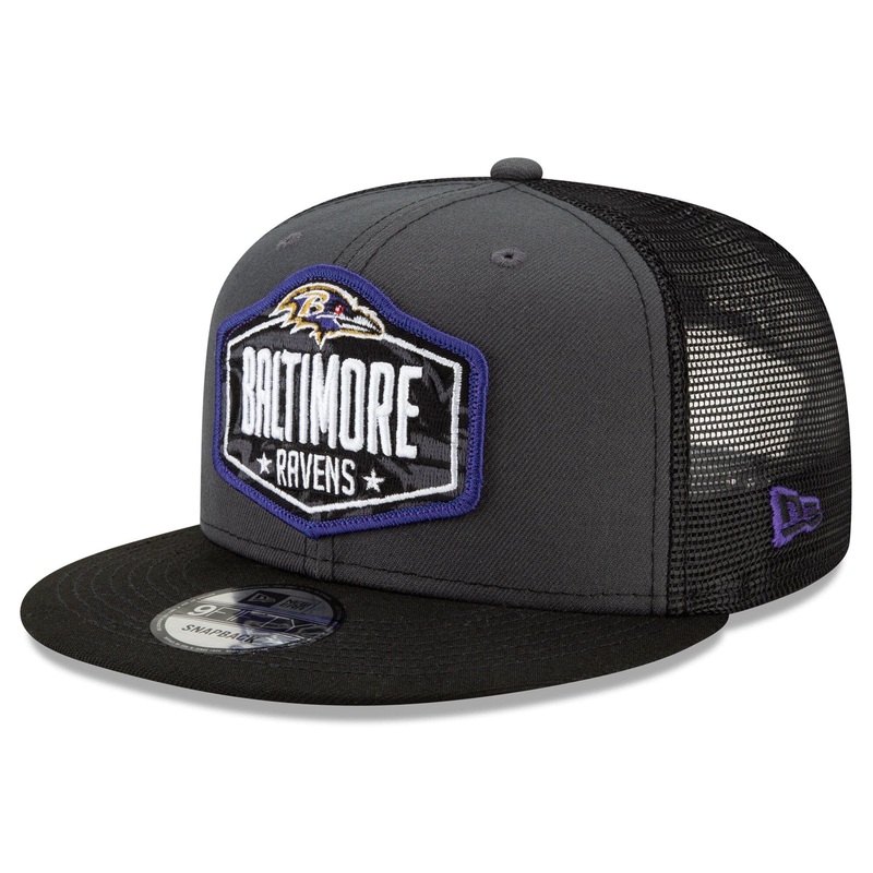 Baltimore Ravens New Era 2021 NFL Draft 9FIFTY Snapback Hat – Graphite