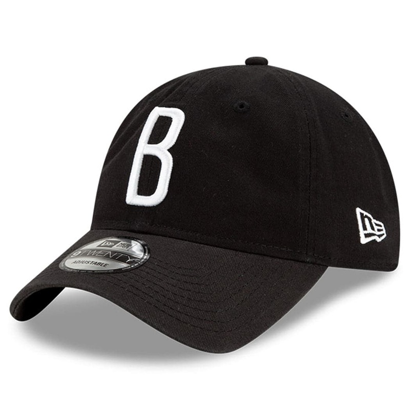 Brooklyn Nets New Era NBA Ligature 9TWENTY Curved Hat – Black