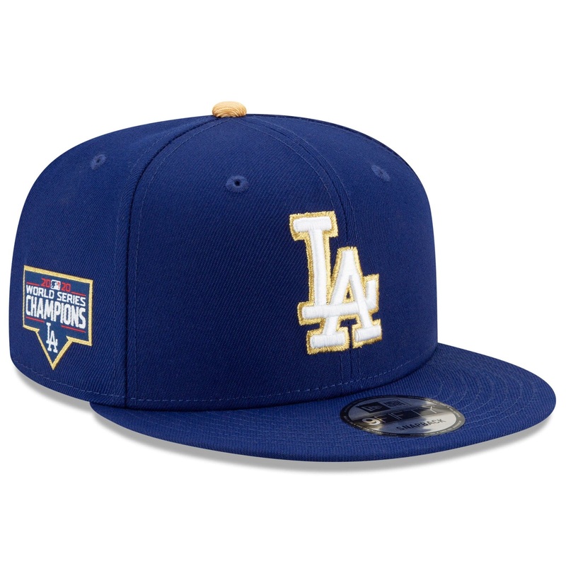 Los Angeles Dodgers New Era MLB Gold 2020 Champions 9FIFTY Snapback Hat – Blue
